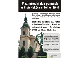 Mezinárodní den památek a historických sídel otevře kostely ve Štětí a Chcebuzi